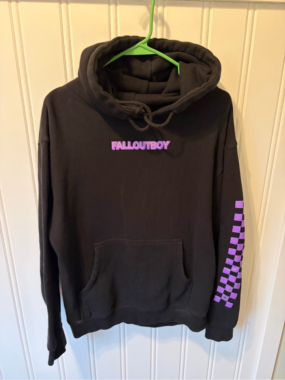 Fall Out Boy Mania Tour 2017 Hoodie Black Purple MTV Logo Size S